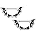 Body Candy Stainless Steel Halloween Bat Wings Nipple Clicker Set of 2 14 Gauge 1/2