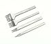 CrazyEve Leathercraft 1/2/4/6 Prong 4mm 4/25 Inch Chisel Leather Craft Tools Hole Punch Lacing Stitching Perforate