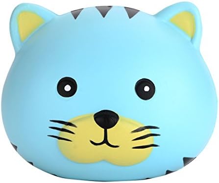 Oriker Squishy Relaxing Toy Slow Rising Scent Tiger Bun 4'' - Blue