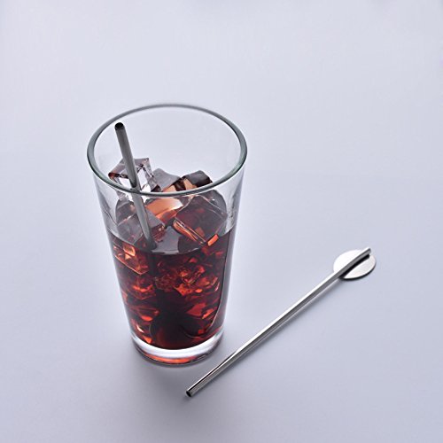 Nrpfell Spoon Straws Stainless Steel by Pack of 4 | Drinking Straws & Stirrers Perfect for Smoothies, Milkshakes, Slush, Tea and Coffee - Thumbnail 5