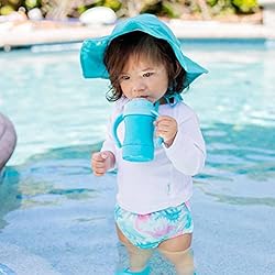 i play. Baby Brim Sun Protection Hat, Aqua, 9-18