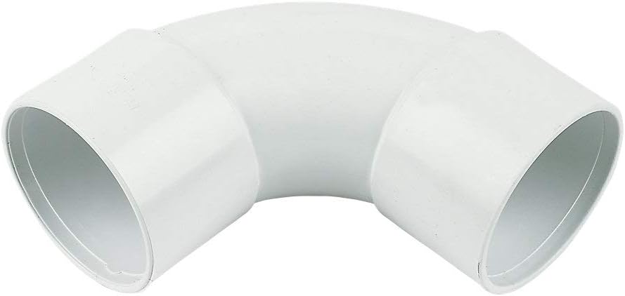 Solvent Weld White 40mm (43mm) Waste Pipe Swept Bend - Pack of 2