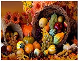 Happy Thanksgiving Day Custom Collage Poster Paper Print Wall Art Living Room Home Office Decor 11" x 8.5"