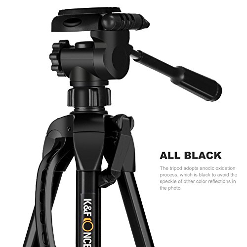 K&F Concept TL2023 Trepied Ultraleger Trepied Appareil Photo en Aluminium avec Sac Transport Hauter Maximum: 152cm trepied pour Camera DSLR Canon Nikon Sony Fujifilm Panasonic lumix Max: 3kg - Image 6