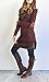 ZESICA Women's Vintage Draped Neck Long Sleeve Elbow Patch Tunic Tshirt Dress