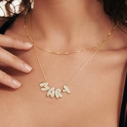 KissYan Bubble Letter Necklace, 14K Gold Plated