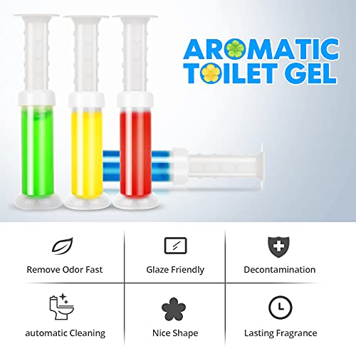 Toilet Gel Stamp, 4Pcs/36 Count Flower Fragrance Bathroom Deodorizer Bowl Cleaner Toilet Jerry