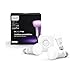 Philips Hue White and Color Ambiance Starter Kit (Older Model, 3 A19 Bulbs and 1 Bridge, Compatible with Amazon Alexa, Apple HomeKit and Google Assistant)
