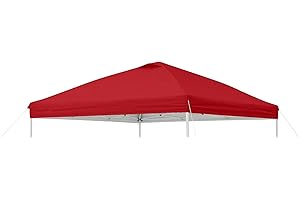 SCOMANAGE Replacement Cover Compatible with Ozark Trail 10x10 Instant Pop Up Canopy Tent, Canopy Cover ONLY,(Red)