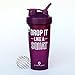 GOMOYO Drop It Like A Squat on BlenderBottle Brand Classic Shaker Cup, 28oz Capacity, Includes BlenderBall Whisk (Plum)