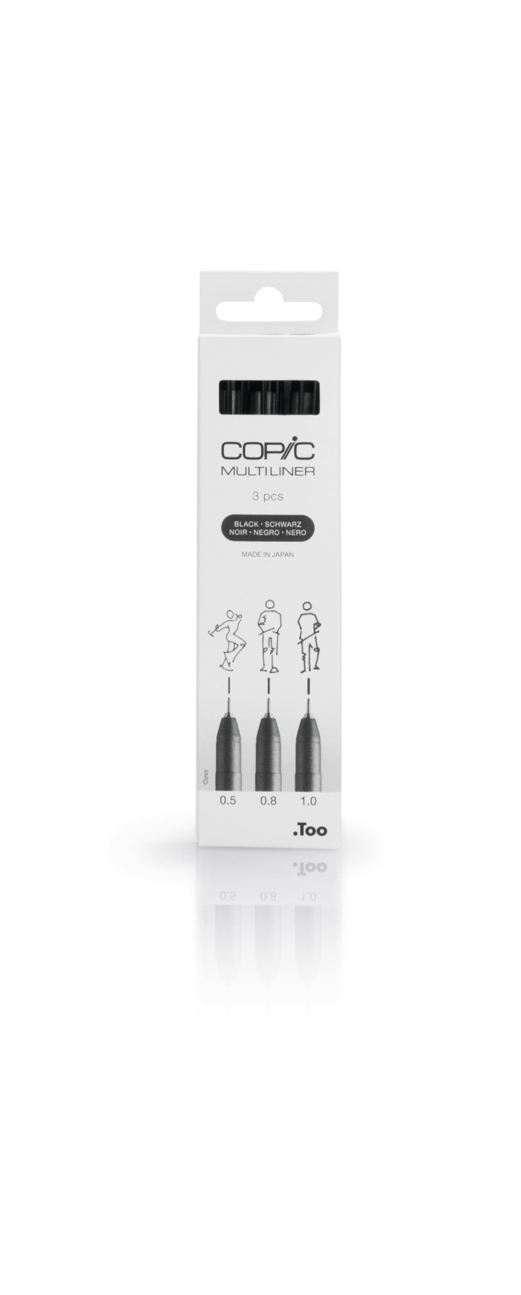 Copic Multiliner, Black, Pack Of 3, Broad, For Art & Crafts, Colouring, Graphics, Highlighter, Design, Anime, Professional & Beginners, Art Supplies & Colouring Books