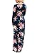 Lovezesent Women's Floral Print V Neck Long Sleeve Maxi Casual Dress Large Blue