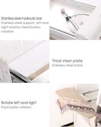 HIDE AWAY IRONING BOARDS Foldable Rotated Ironing Board Closet Pull-Out Stow Away in The Cabinet Ironing Station for Home, Apartment, Beige