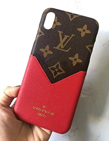 Phone case for iPhone X iPhone Xs, Fashion Elegant Luxury Designer Classic Monogram Vintage Style Card Holder Case Cover for iPhone X XS, Full Protection case for iPhone X XS 10