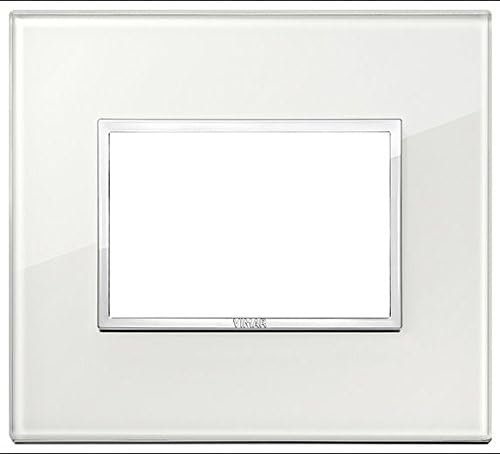 VIMAR Eikon Series Evo – Plate 3 Modules Glass Series Eikon White. Diamond