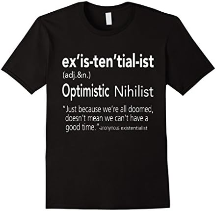 Men's Existentialist Optimistic Nihilist Medium Black