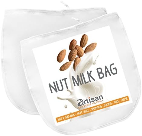 Nut Milk Bag | 12 X 12 Commercial Grade | Best As Reusable All Purpose Strainer | 2 Pk Fine Mesh Nylon &amp; Cold Brew Coffee Filter | Save Money With Healthier Habits