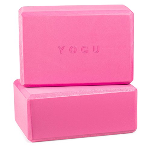 YOGU Yoga Blocks Set of 1 or 2 EVA Foam or Cork Wood