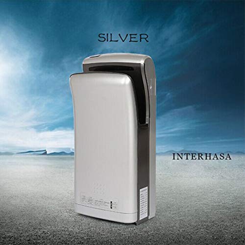 interhasa! Hand Dryer, Automatic Hand air Dryer, Powerful 1800W, Dry Hands in 5s, Low Noise 65 dB, ABS Material, for Home or Commercial Bathrooms, Hotel, Restaurant(Grey, 110V) - Thumbnail 4