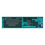 Akko Keyboard Keycaps Black&Cyan 197-Key ASA