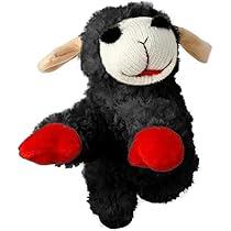 Lamb Chop Holiday Combo Pack Dog Toy – 10.5" Plush With Santa Hat & Antlers, Includes Squeaker