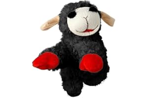 Multipet Black Lamb Chop Dog Toy Large 10.5" | Lambchop Doggy Toy Black | Lamb Chop Pet Toy Squeaker Plush | 10.5" | Black | Officially Licensed