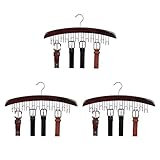 Closet Accessories 12 Belt Hardwood Hanger (Pack of 3)