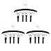 Closet Accessories 12 Belt Hardwood Hanger (Pack of 3)