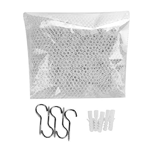 Fiaya Jumbo Toy Hammock-Toy Storage Hammock Net Organizer, Best for Keeping Rooms Clean-Ships from USA (White, L)