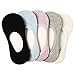 Yolev Liners Women's Low Cut Socks No Show Hidden Cotton Loafers Socks 5 Pairs (Color 1)