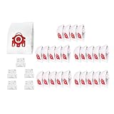 Green Label 25 bags + 10 Filters for Miele Type FJM 3D Efficiency Dustbags for Compact Vacuum Cleaners (compares to 10123220)