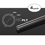 Bitspower None Chamfer PETG Link Tube, 12mm OD, 1000mm, Clear, 4-Pack