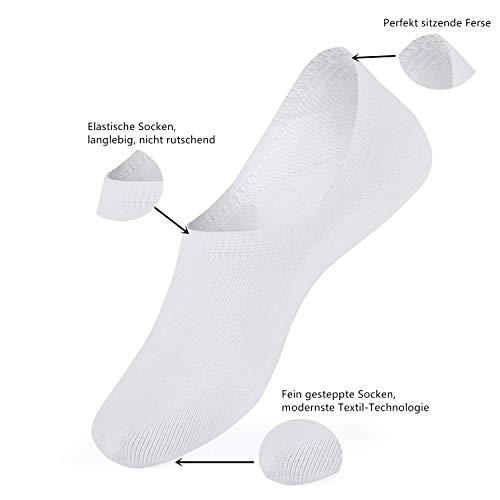 Falechay-Sneaker-Socken-Damen-Herren-Fuesslinge-Footies-8-Paar-Kurze-Grosses-Silikonpad-Verhindert-Verrutschen-Unsichtbare