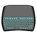 Mitid Backlit Wireless Mini Keyboard with Touchpad RGB Color Mini Keyboard and Mouse Touchpad Remote Control for Computer, Google or Android TV Box, IPTV Smart TV and More
