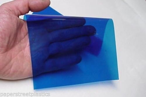 Roll of Transparent Sign Vinyl, Self-Adhesive (12 inch x 10 ft, Blue)