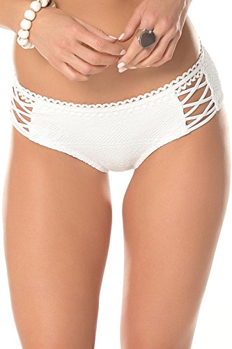 Becca by Rebecca Virtue Women's Prairie Rose Tab Side Hipster Bikini Bottom