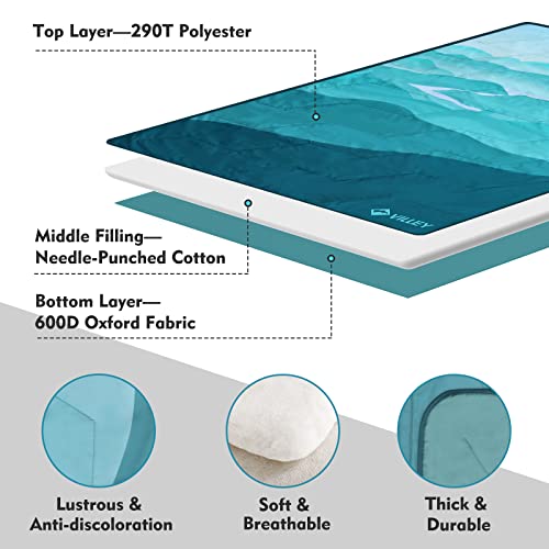 VILLEY Picnic Blanket, 3-Layer Camping Blanket 52\
