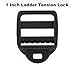 1 Inch Ladder Tension Lock - Triglide - Black (25 Pieces)