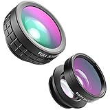 AUKEY Phone Camera Lens Kit 3 in 1 Clip On 180&deg;Fisheye Lens + 110&deg;Wide Angle Lens + 10X Macro Lens for iPhone / iPad / Huawei / Sony / Samsung and Other Smartphone and Tablets