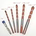 JIECHENG 6Pcs Set (6,6,8,10,12mm,PH2) Multifunction Masonry Drill Bit Set for Glass,Tile,Steel,Metal,Ceramic,Marble,Plastic,Wood