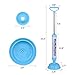 CNSTAR Toilet Plunger, Powerful High Pressure Suitable Sure Holder Drain Plunger for Bathroom, Toilet, Bathtubs, Showers (Blue)