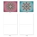 The Best Card Company - 10 Blank Note Cards Assortment (4 x 5.12 Inch) - Zen Patterns and Symbols, Bulk Boxed Set - Mandala Mania M3964
