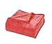 Honeymoon Velvet Flannel Fleece Throw Lightweight Cozy Plush Microfiber Blanket, Coral