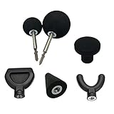 Tulas 6Pcs Percussion Massage Tips with 2pcs Rod for Jigsaw Massager Adapter Attachment Worx