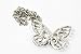 Red Hound Auto Silver Bling Butterfly Mirror Car Charm Hanger Ornament Purple Rhinestones with Chain