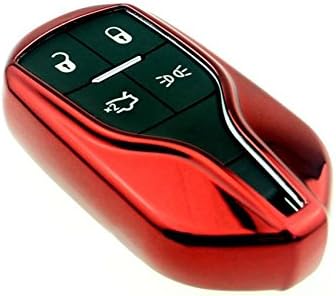 Remote Key Fob case cover for Maserati Quattroporte Ghibli Levante GT (red)