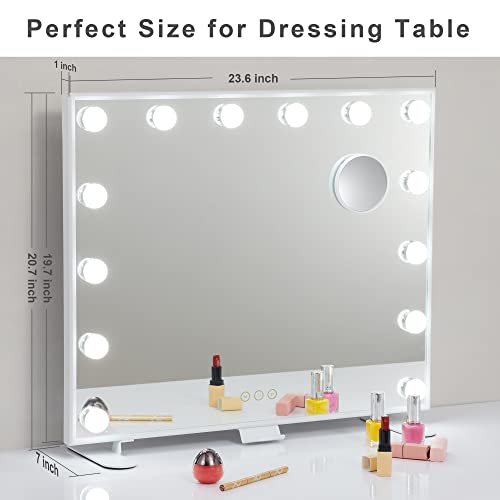 Waneway Large Vanity Mirror with Lights, Hollywood Makeup Mirror for