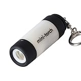 Portable Mini Keychain Flashlight USB Rechargeable Pocket Mini-Torch Ultra Bright Waterproof Pendant Light Lamp Gifts ABS Multicolor For Home Outdoor Activities or Emergencies White