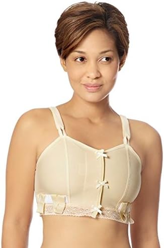 Marena Mastectomy Bra w/Loops & Adjustable Straps -Opened (2XL, Beige)