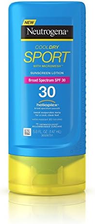 Neutrogena Cool Dry Sport Sunscreen Lotion, SPF 30, 5 Fluid Ounce (2 Pack)